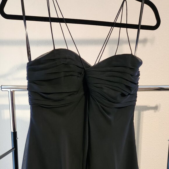 Black Chiffon Cocktail Dress - Picture 1 of 7